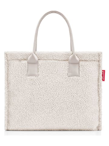 Shopper bag w kolorze kremowym - 42 x 35 x 17 cm