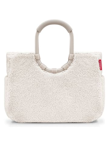 Shopper bag w kolorze kremowym - 46 x 34 x 25 cm