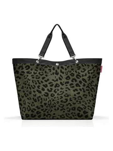 Shopper bag w kolorze khaki - 68 x 45 x 20 cm