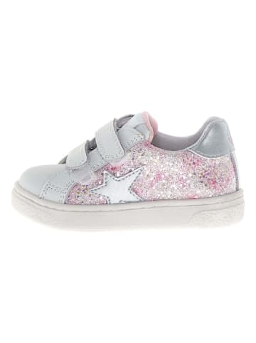 Naturino Leren sneakers "Pinn" lichtroze/wit