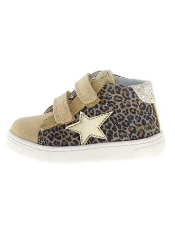 Naturino Leder-Sneaker "Pinn" in Beige/ Hellbraun