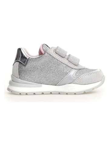 Naturino Skórzane sneakersy "Quelly" w kolorze srebrnym