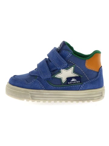 Naturino Skórzane sneakersy "Hess 3" w kolorze niebieskim