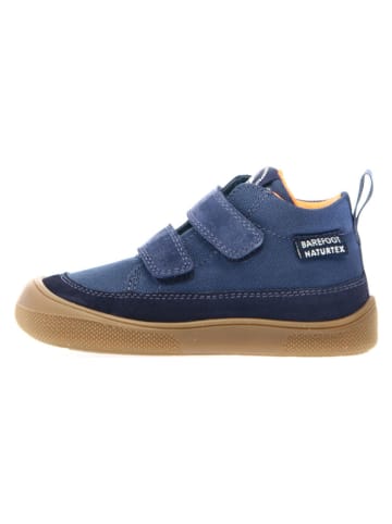 Naturino Skórzane sneakersy barefoot "Nupty 2" w kolorze niebieskim