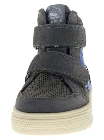 Naturino Skórzane sneakersy "Piqui" w kolorze antracytowym