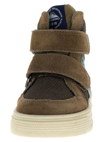 Naturino Skórzane sneakersy "Piqui" w kolorze brązowym