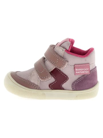 Naturino Leren barefootsneakers "Yoggi" paars/lichtroze