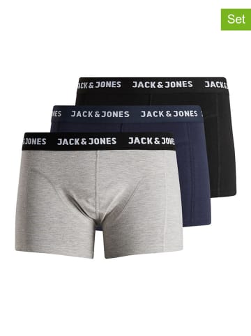 Jack & Jones Bokserki (3 pary) w kolorze czarnym, granatowym i szarym