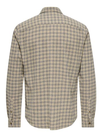 ONLY & SONS Koszula - Regular fit - w kolorze szarobrązowym