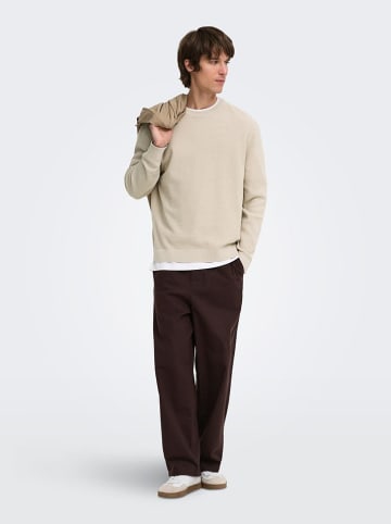 ONLY & SONS Sweter w kolorze kremowym