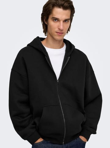 ONLY & SONS Sweatjacke in Schwarz