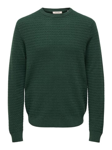 ONLY & SONS Sweter w kolorze ciemnozielonym