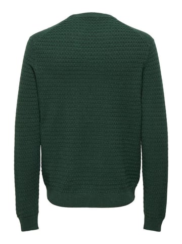 ONLY & SONS Sweter w kolorze ciemnozielonym