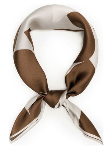 Puccini Seidentuch in Creme/ Hellbraun - (L)65 x (B)65 cm