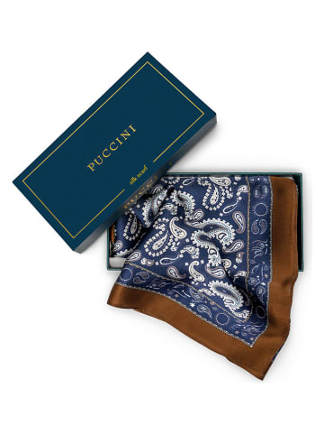 Puccini Seidentuch in Dunkelblau - (L)65 x (B)65 cm