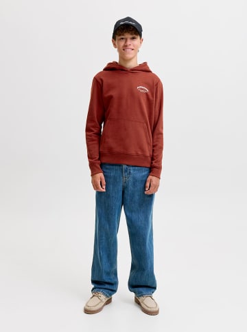 JACK & JONES Junior Hoodie in Rotbraun