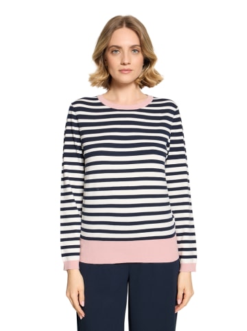 Betty Barclay Pullover in Weiß/ Dunkelblau