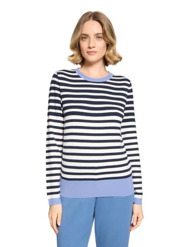 Betty Barclay Pullover in Weiß/ Dunkelblau