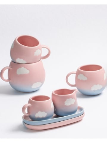 Egg Back Home Dzbanek "Cloud Sunset" w kolorze jasnoróżowo-błękitnym na mleko - 110 ml