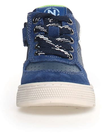 Naturino Skórzane sneakersy "Hess" w kolorze niebieskim