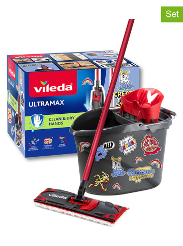 Vileda Bodenwischer-Set "Ultramax - Dirt is Good" in Schwarz