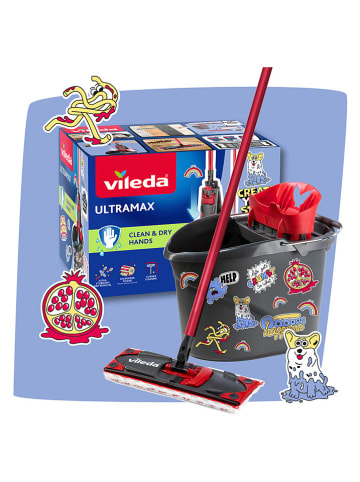 Vileda Bodenwischer-Set "Ultramax - Dirt is Good" in Schwarz
