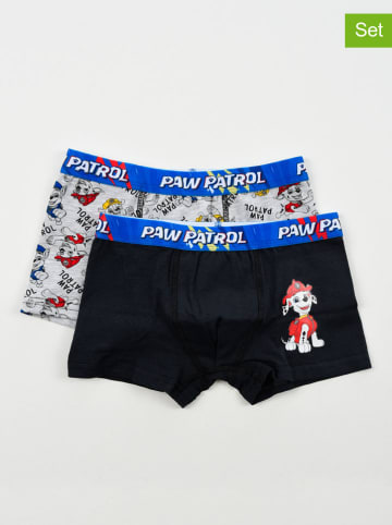 Disney Paw Patrol 2er-Set: Boxershorts "Paw Patrol" in Schwarz/ Grau