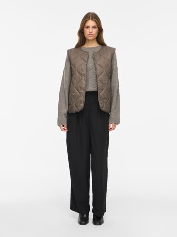 Vila Doorgestikte bodywarmer taupe