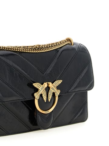 Pinko Leren schoudertas zwart - (B)21 x (H)13 x (D)7 cm