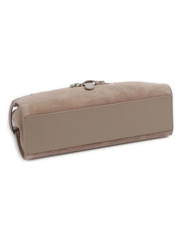 COCCINELLE Leder-Henkeltasche in Taupe - (B)34 x (H)13 x (T)11 cm