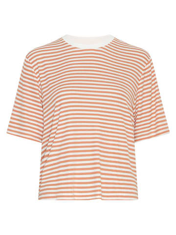 MOSS COPENHAGEN Shirt in Camel/ Weiß