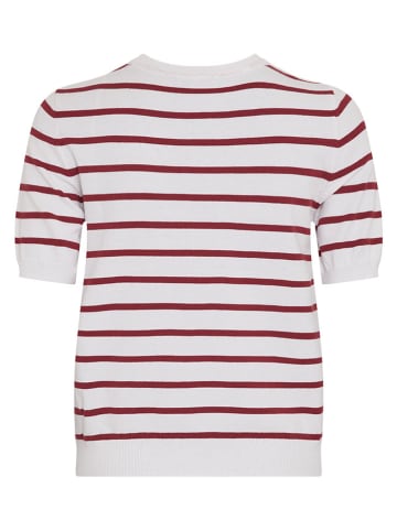 MOSS COPENHAGEN Pullover in Bordeaux/ Weiß