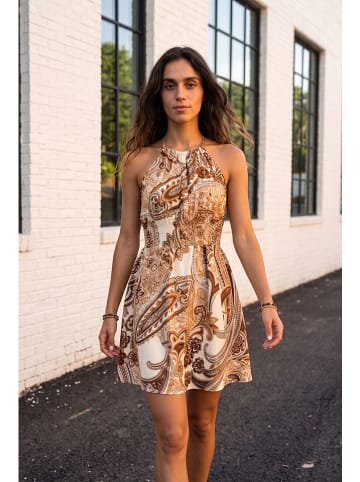 SOULSHAE Jurk camel/crème