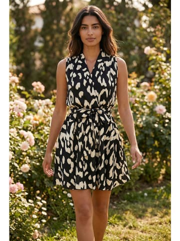 SOULSHAE Kleid in Schwarz/ Creme