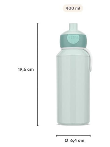 Mepal Bidon "Campus - Princess Power" w kolorze miętowo-fioletowym - 400 ml
