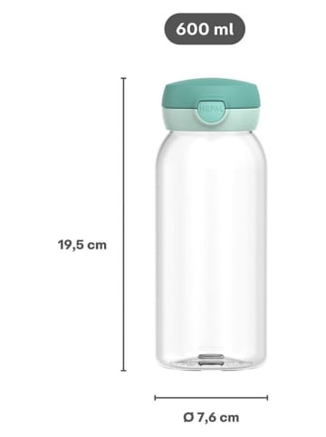 Mepal Bidon "Campus - Fairy Garden" w kolorze jasnoróżowym - 600 ml