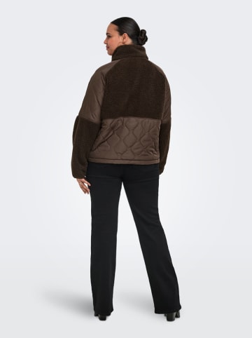 ONLY Carmakoma Fleece vest bruin