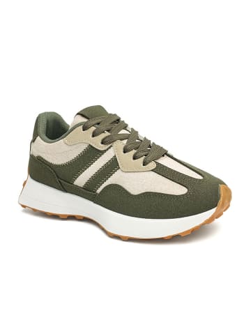 Sixth Sens Sneakers in Khaki/ Creme