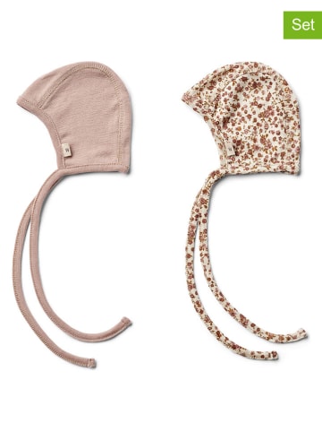 Wheat 2er-Set: Bindemützen "Billie" in Rosa/ Beige