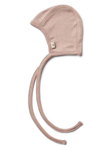 Wheat 2-delige set: strikmutsen "Billie" lichtroze/beige