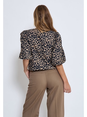 Peppercorn Blouse lichtbruin/zwart