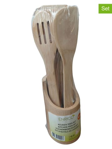 mesa 6-delige kookbestekset "Enrico" naturel - (H)32 cm