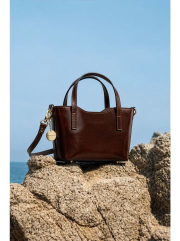 Christian Laurier Leder-Henkeltasche "Bailey" in Braun - (B)25 x (H)14 x (T)9 cm