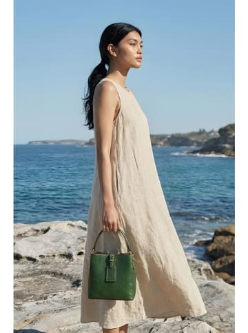 Christian Laurier Leder-Henkeltasche "Myra" in Grün - (B)19 x (H)19 x (T)12 cm
