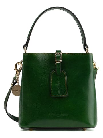 Christian Laurier Leder-Henkeltasche "Myra" in Grün - (B)19 x (H)19 x (T)12 cm