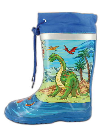 Beck Gummistiefel "Dinos" in Bunt/ Blau