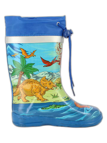 Beck Gummistiefel "Dinos" in Bunt/ Blau
