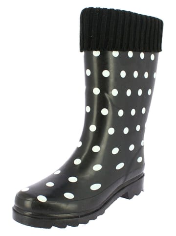 Beck Gummistiefel "Dots" in Schwarz