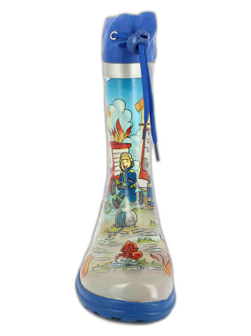 Beck Rubberlaarzen "Fire" blauw/meerkleurig