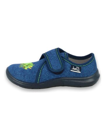 Beck Hausschuhe "Happy Dino" in Blau